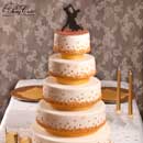 gâteau de mariage paillettes dorées
